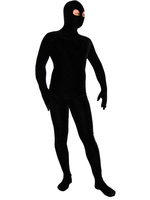Costume de Zentai noir en velvet de fibre élastique Déguisements Halloween