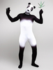 Costume de Zentai Panda Noir Bicolore En Forme de Déguisements Halloween