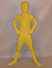 Costume de zentai populaire enveloppé unisexe en lycra spandex jaune pour enfants Déguisements Halloween