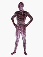 Costume de zentai rose rougissant en velours Halloween