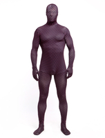 Costume de zentai rouge à pois en lycra spandex enveloppé Déguisements Halloween