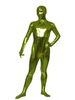 Costume de zentai unisexe enveloppé métallisé brillant vert Déguisements Halloween