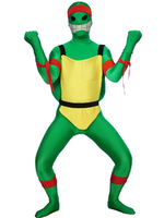 Costume de zentai vert en lycra spandex enveloppé Déguisements Halloween
