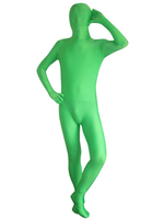 Costume de zentai vert en lycra spandex enveloppé Halloween