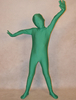 Costume de zentai vert foncé enveloppé pour enfant Déguisements Halloween