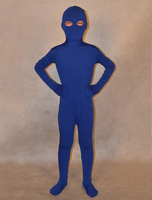 Costume de zentai Yeux ouverts unisexe en lycra spandex bleu foncé pour enfants Déguisements Halloween