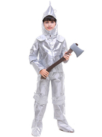Costume Déguisements Halloween Enfant Tin Man Wizard Of OZ Ensemble de vacances pour enfants; 4 pièces