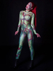 Costume Effrayant Zentai Halloween Vert