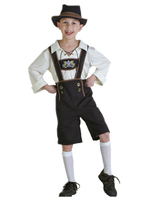 Costume Enfant Imprimer Ensemble Combinaison De Chapeau Oktoberfest À Double Boutonnage Déguisements Halloween
