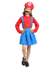 Costume enfant super Mario Bros en coton mélangé rouge bicolore Déguisements Halloween
