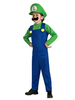 Costume enfant super Mario Bros en coton mélangé vert bicolore Déguisements Halloween