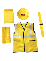 Costume Enfants Charpentier Cosplay Jaune Ceinture Chapeau Haut De Forme 3 Pièces Ensemble Costume Halloween Ensemble Complet