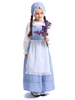 Costume Enfants Laitier Filles Cosplay Fille Bébé Bleu Polyester Chapeau Robe 3 Pièces Ensemble Halloween Fermier Cosplay Déguisement Halloween