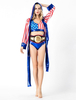 Costume Femme Boxer Cosplay Déguisements Halloween Tenue Sexy Rayée