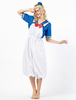 Costume Femmes 2021 Carnaval Nœud Bicolore Blanc Costumes Déguisements Halloween