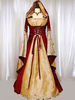 Costume festival Médiéval jaune pour adultes pour femme Déguisements Halloween