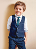 Costume garçon pour mariage ou cérémonie 4 pièces en coton polyester