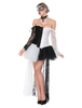 Costume gothique dDéguisements Halloween blanc femmes jupe en tulle et corset