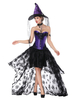 Costume gothique Déguisements Halloween pourpre femmes jupe asymétrique et corset