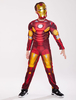 Costume halloween pour enfants rouge Iron Man Cosplay bloc de couleur combinaison en tricot romain avec masque pour garçons Halloween