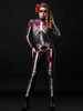 Costume Halloween Squelette Zentai Fleur Tenue