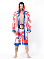 Costume Homme Boxer Cosplay Déguisements Halloween Costume Rayé