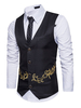 Costume homme de qualité de modèle standard en coton mélangé impression avec boutonnage devant