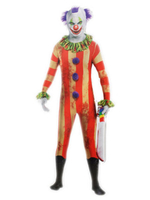 costume homme de toussaint clown impression de Toussaint en fibre polyester en polyester unisexe pour enfants Combinaison rouge Déguisements Halloween