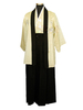 Costume Japonais noir enfants garçon en lin de coton Toussaint Cosplay Éventail Plié Imprimé Floral Bleu Déguisement Halloween