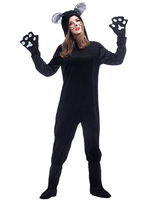 Costume Kigurumi Pyjamas Chats Chaussures Femme Couverture Gants Déguisements Halloween Carnaval