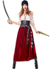 Costume Pirate Bordeaux Sash Bandeau Femmes Cosplay Déguisements Halloween Carnaval
