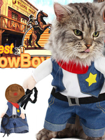 Costume pour animal de compagnie Cowboy Dark Navy Clothes Cotton Supply Pet Déguisements Halloween