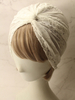 Costume rétro blanc accessoires de dentelle robe Flapper tête tissu des années 1920 grande coiffe Gatsby Déguisements Halloween
