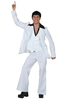 Costume Rétro Disco des années 1970 Déguisements Halloween Homme Blanc Tenue 4 Pièce Veste Gilet Pantalon Ceinture Déguisement Années 80
