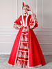 Costume rétro robe victorienne rouge baroque mascarade robes de bal royal Vintage costume Déguisements Halloween