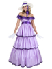 Costume rétro violet en polyester