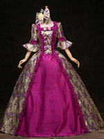 Costume rétro violet synthétique
