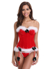Costume Sexy Noël Femme En Velours Rouge Costumes De Vacances De Noël