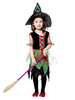 Costume Sorcière Halloween Petites Filles Robes Vertes Et Chapeau Enfants