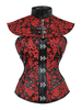 Costume Steampunk pour femme avec boucle métallique et œillet Corset Déguisements Halloween