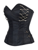 Costume Steampunk Retro Métallique Chaîne Boucle Noire Vintage Corselet Pour Femmes Déguisements Halloween