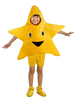 Costume Étoile Noël 2021 Jaune Enfants Unisex Velour Costumes Tenue 3 Pièce Déguisements Halloween