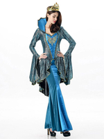 Costume Toussaint 2021 Reine Grecque Robe Maxi Bleue Déguisements Halloween