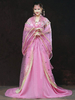 Costume traditionnel chinois femme rose chaud Tulle Hanfu robe ancienne dynastie Tang vêtements 3 pièces