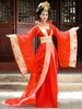 Costume traditionnel chinois femme rouge ancienne robe Hanfu vêtements de la dynastie Tang 3 pièces