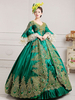 Costume vert rétro robe victorienne femmes baroque mascarade robes de bal royal Vintage costumes Déguisements Halloween