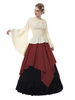 Costume victorien rétro manches longues en mousseline de soie femmes robes médiévales Déguisements Halloween