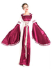 Costume Vintage en jacquard manches longues Rubis Renaissance pour adultes pour femme Halloween