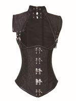 Costume Vintage Steampunk Vintage Jacquard Buckle Metallic Buckle Brown pour les femmes Déguisements Halloween