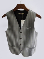 Costume vintagede l＇homme aristocrate en polyester en polyester noire Gilet pour adultes pour homme de fêtes Top Déguisements Halloween